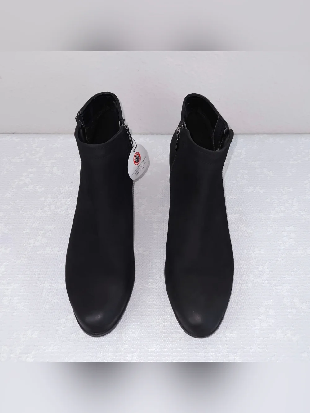 BLONDO Valli 2.0 Boots US 12 Waterproof Black Nubuck Heeled Ankle Booties